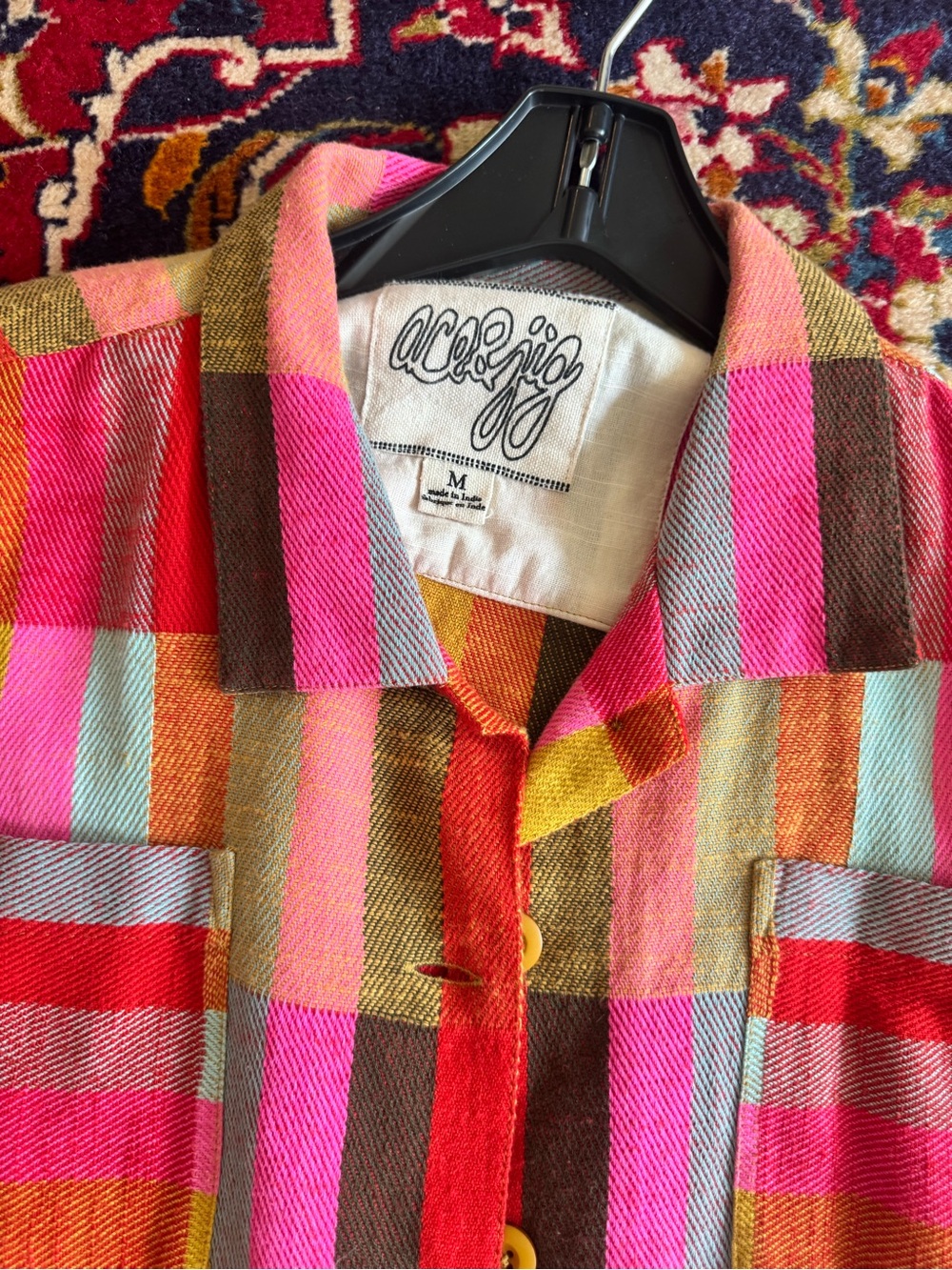 Ace&Jig Janie Jacket Unity Women's Multicolor Plaid Button-Up Size Medium - Picture 6 of 7